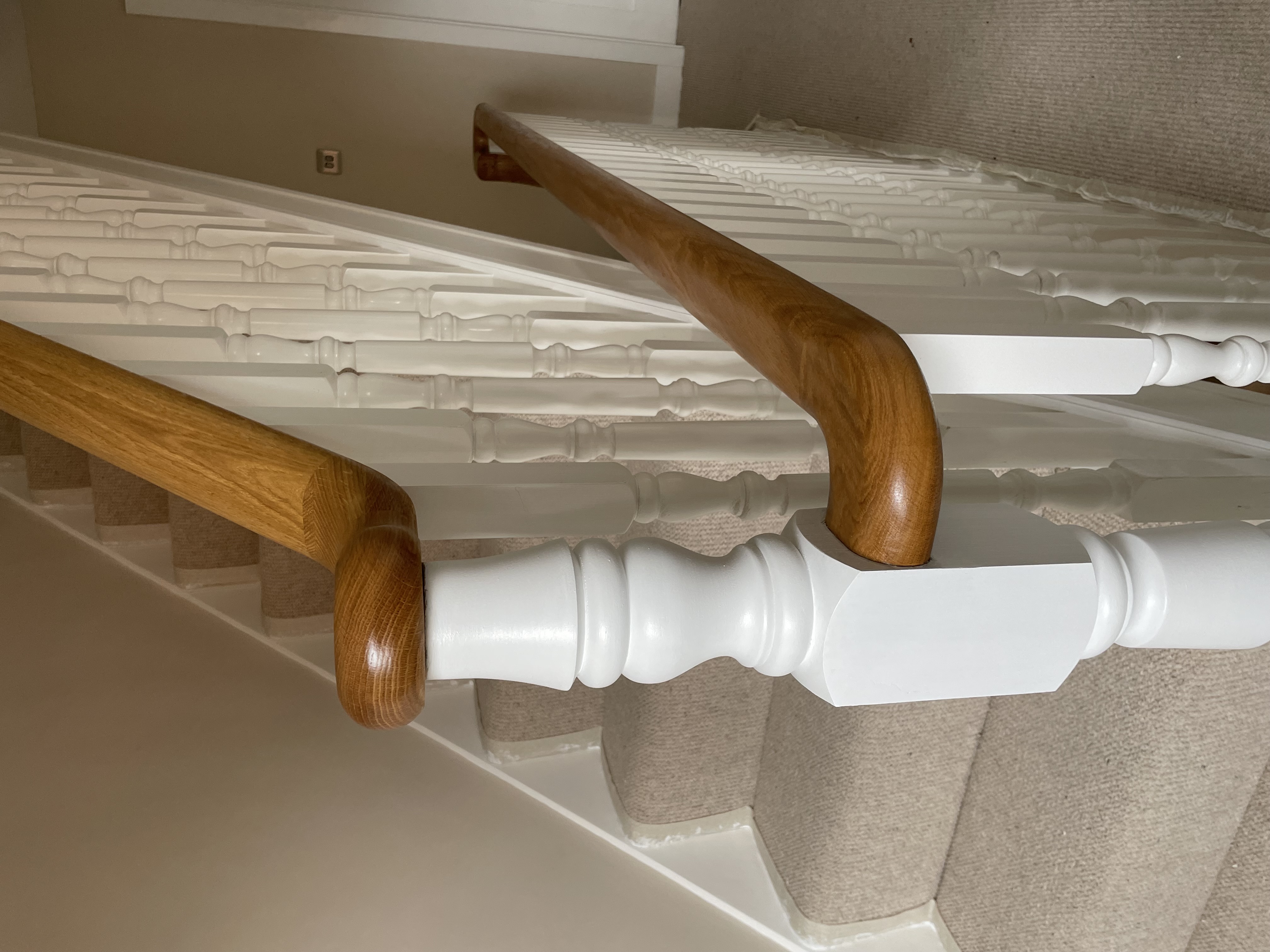 oak handrail